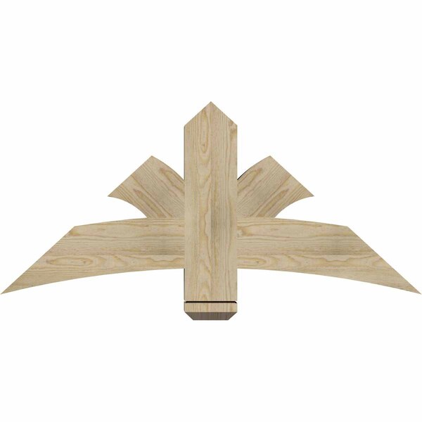 Ekena Millwork Davenport Rough Sawn Timber Gable Bracket, Douglas Fir, 48"W x 22"H x 4"D x 6"F, 11/12 Pitch GBW048X22X0406DAV00RDF - main